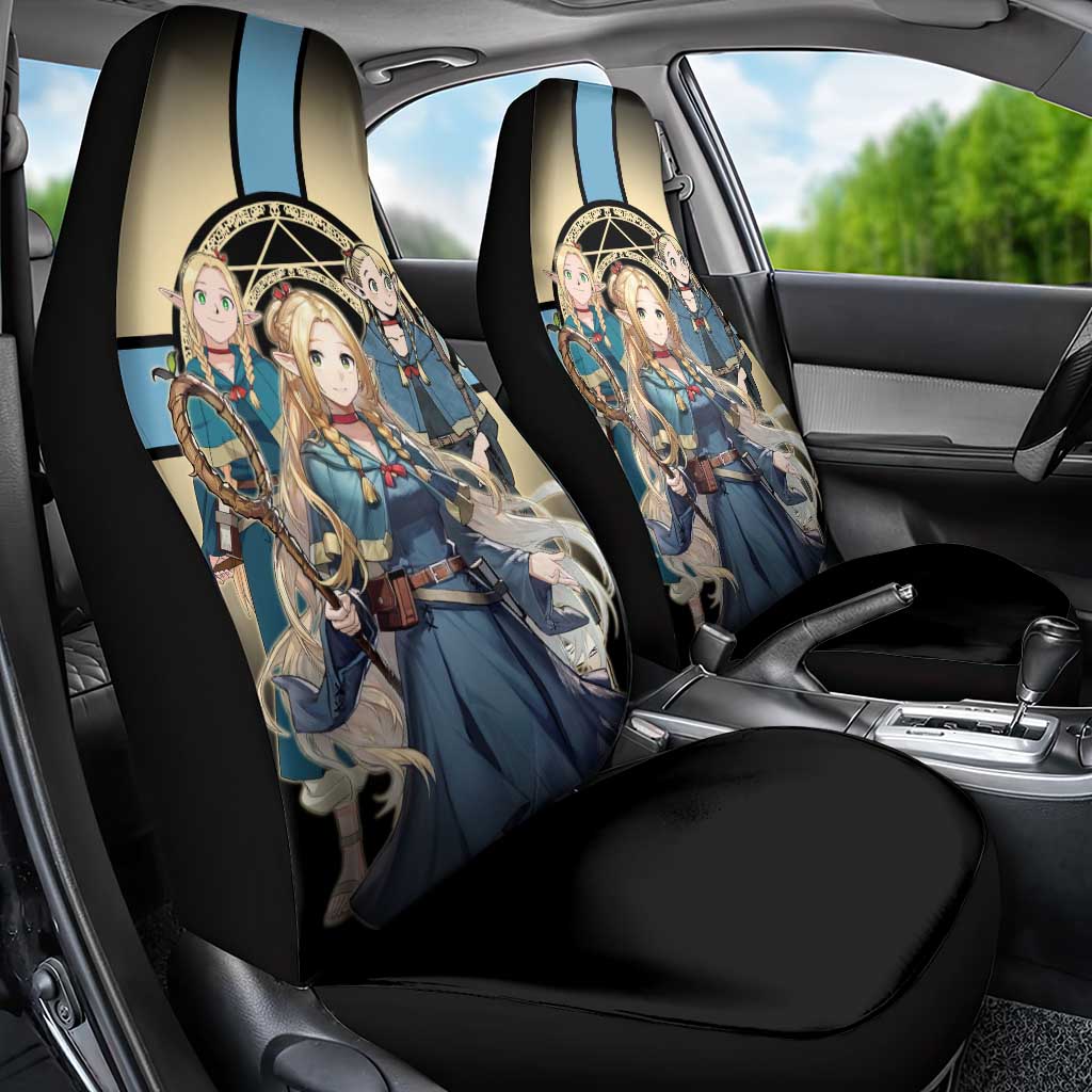 Marcille Donato Elf Mage Car Seat Cover Fantasy Anime Illustration Style