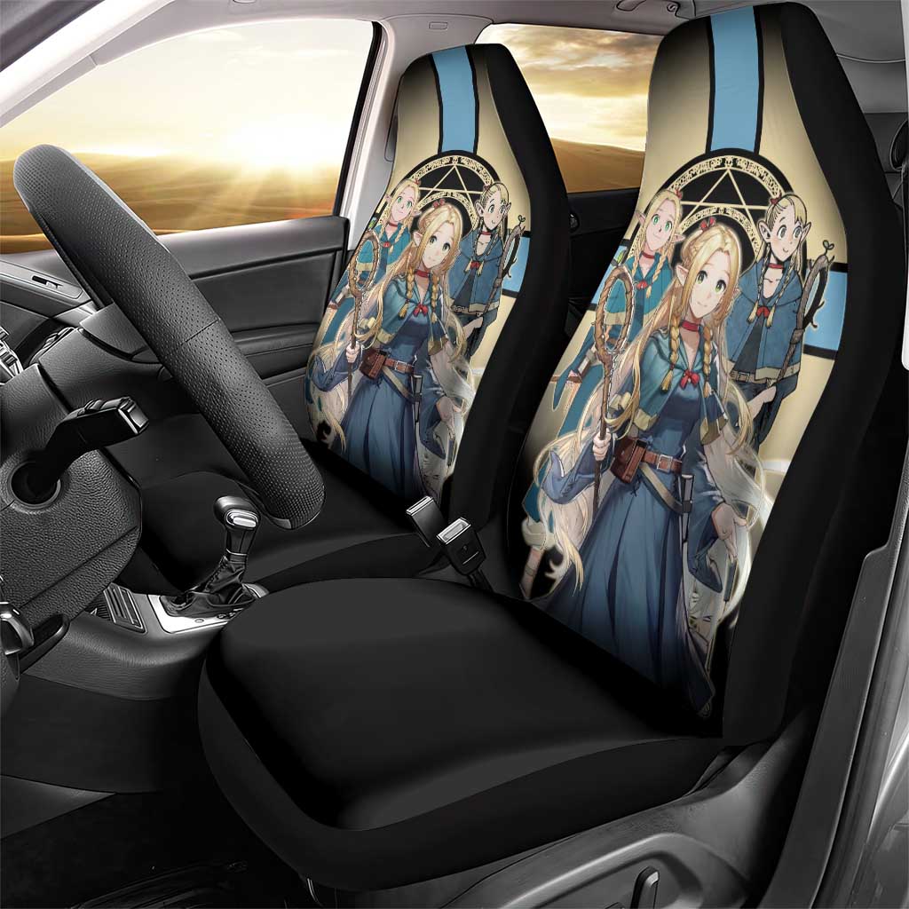 Marcille Donato Elf Mage Car Seat Cover Fantasy Anime Illustration Style