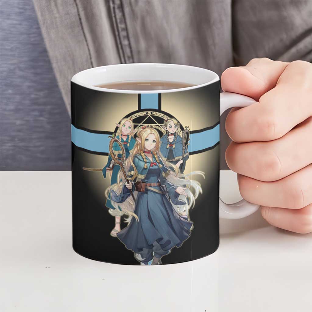 Marcille Donato Elf Mage Ceramic Mug Fantasy Anime Illustration Style