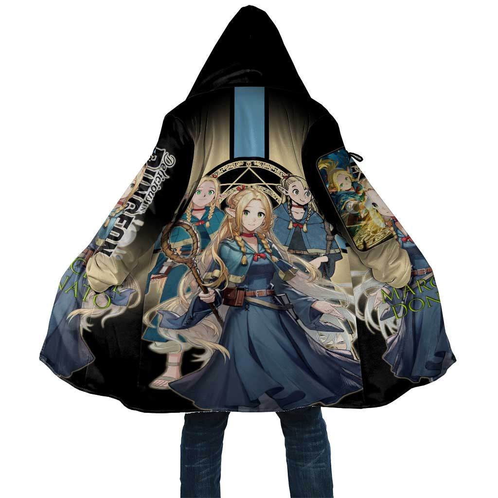 Marcille Donato Elf Mage Cloak Fantasy Anime Illustration Style