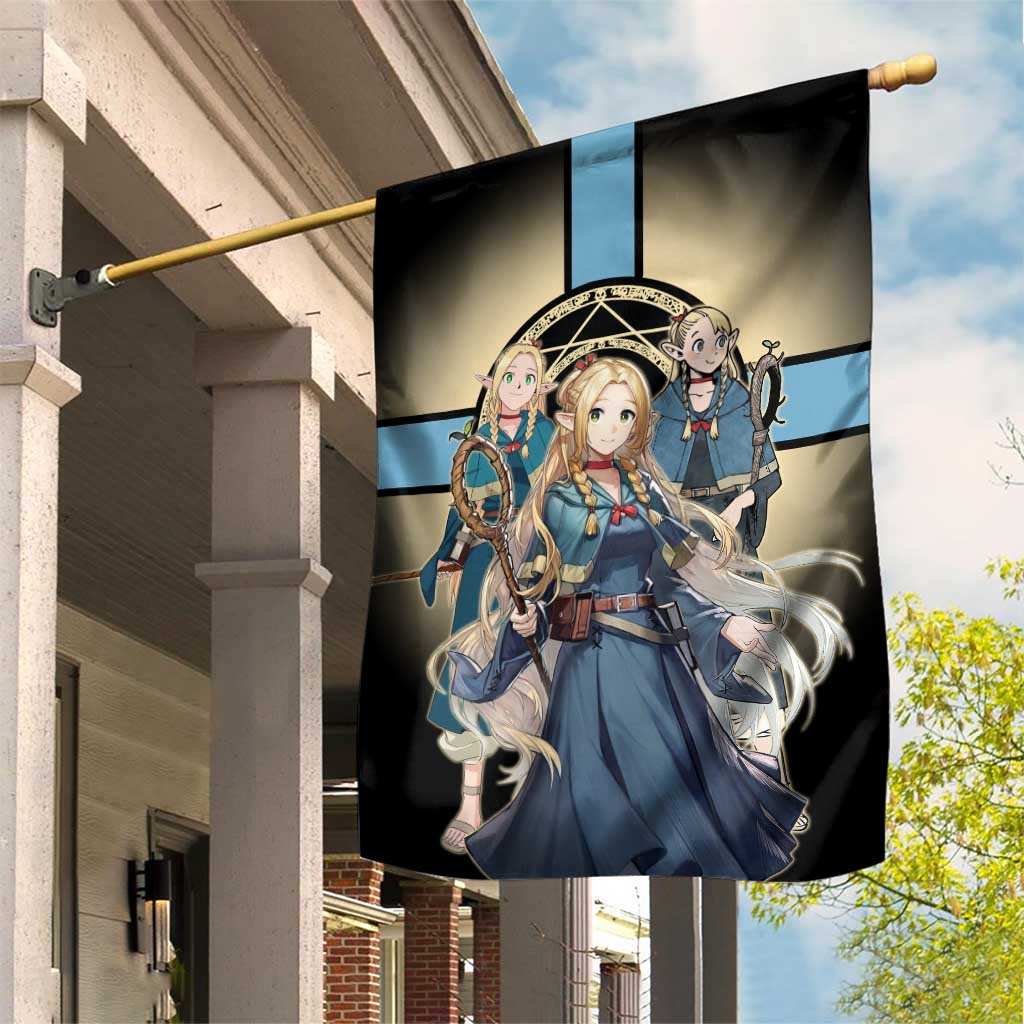 Marcille Donato Elf Mage Garden Flag Fantasy Anime Illustration Style