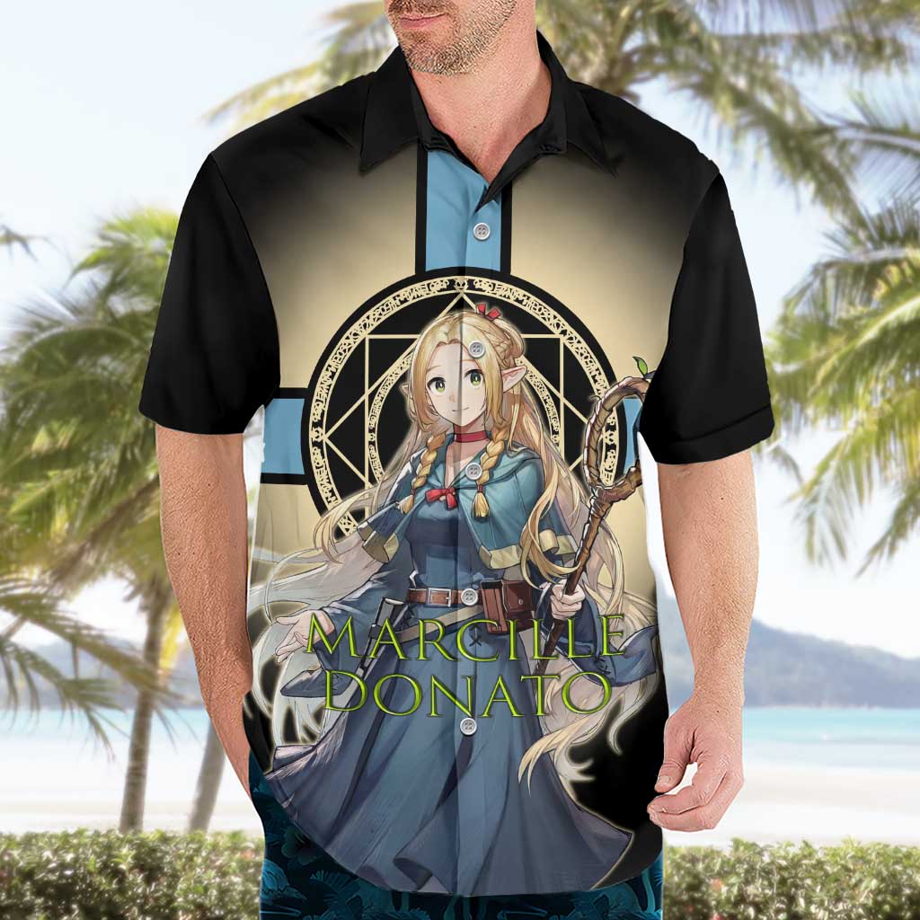 Marcille Donato Elf Mage Hawaiian Shirt Fantasy Anime Illustration Style