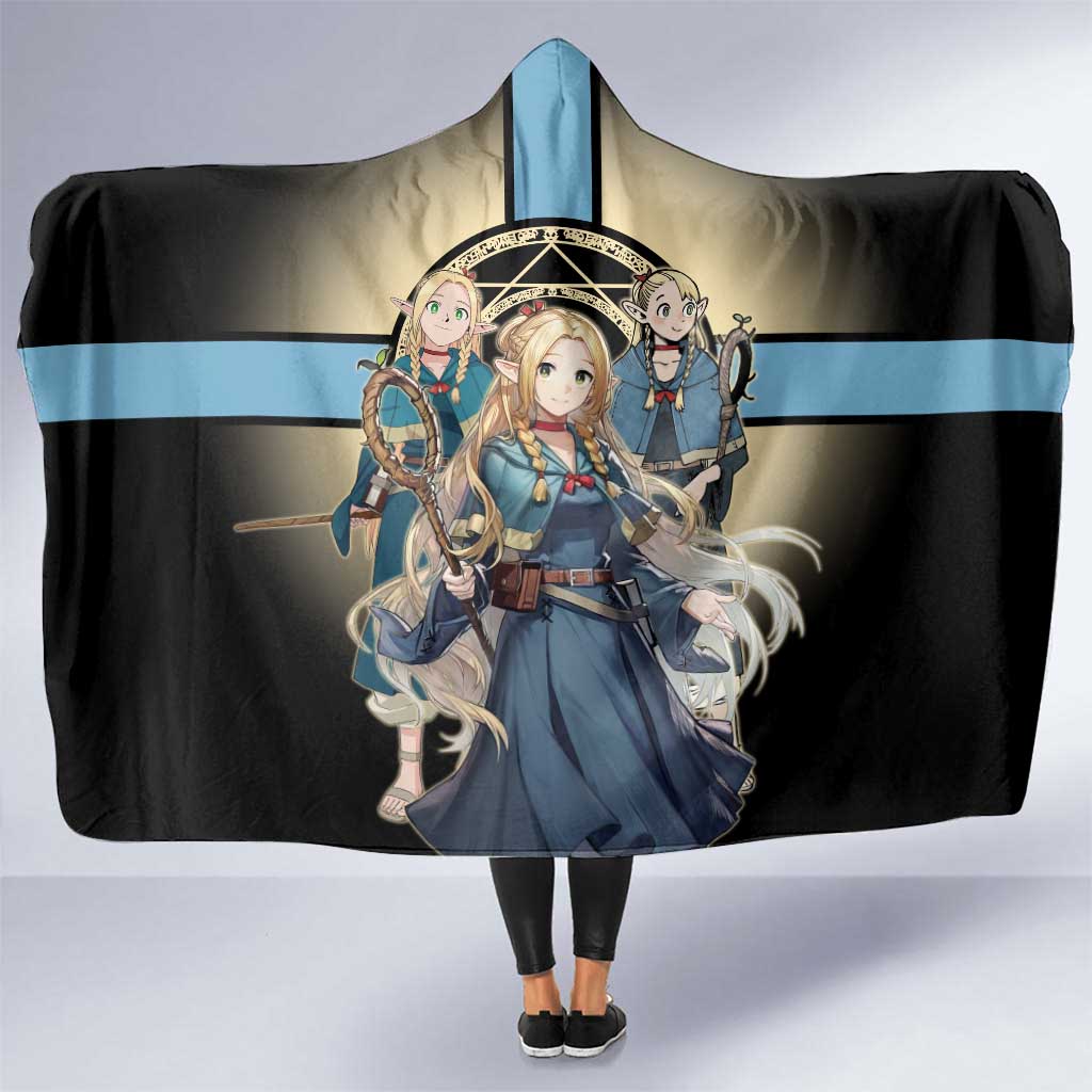 Marcille Donato Elf Mage Hooded Blanket Fantasy Anime Illustration Style