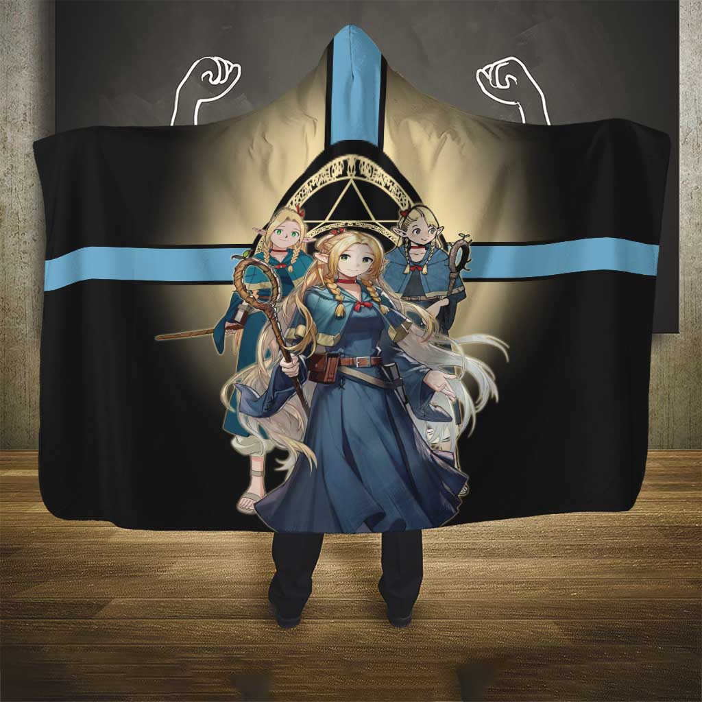 Marcille Donato Elf Mage Hooded Blanket Fantasy Anime Illustration Style