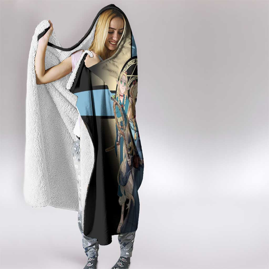 Marcille Donato Elf Mage Hooded Blanket Fantasy Anime Illustration Style
