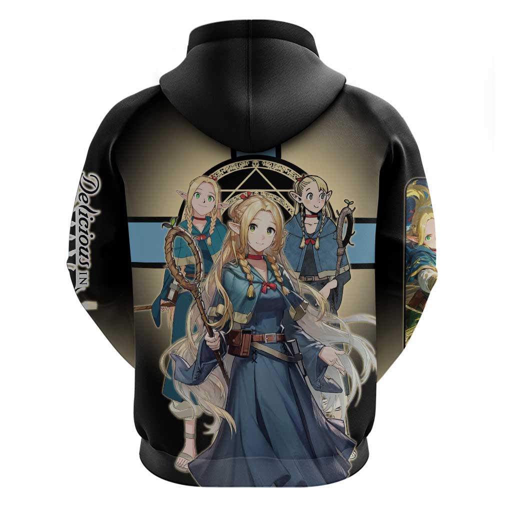 Marcille Donato Elf Mage Hoodie Fantasy Anime Illustration Style