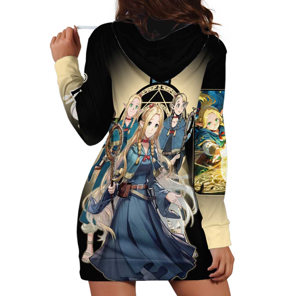 Marcille Donato Elf Mage Hoodie Dress Fantasy Anime Illustration Style