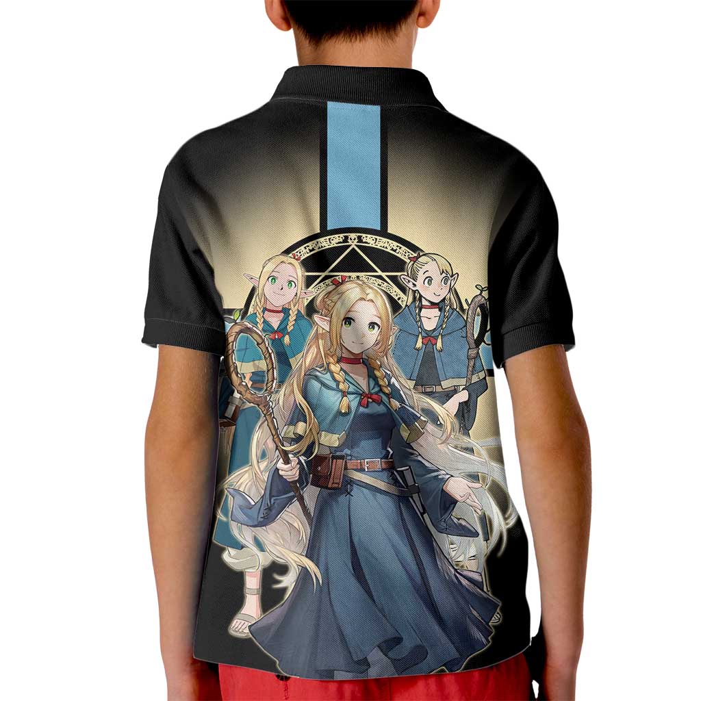 Marcille Donato Elf Mage Kid Polo Shirt Fantasy Anime Illustration Style