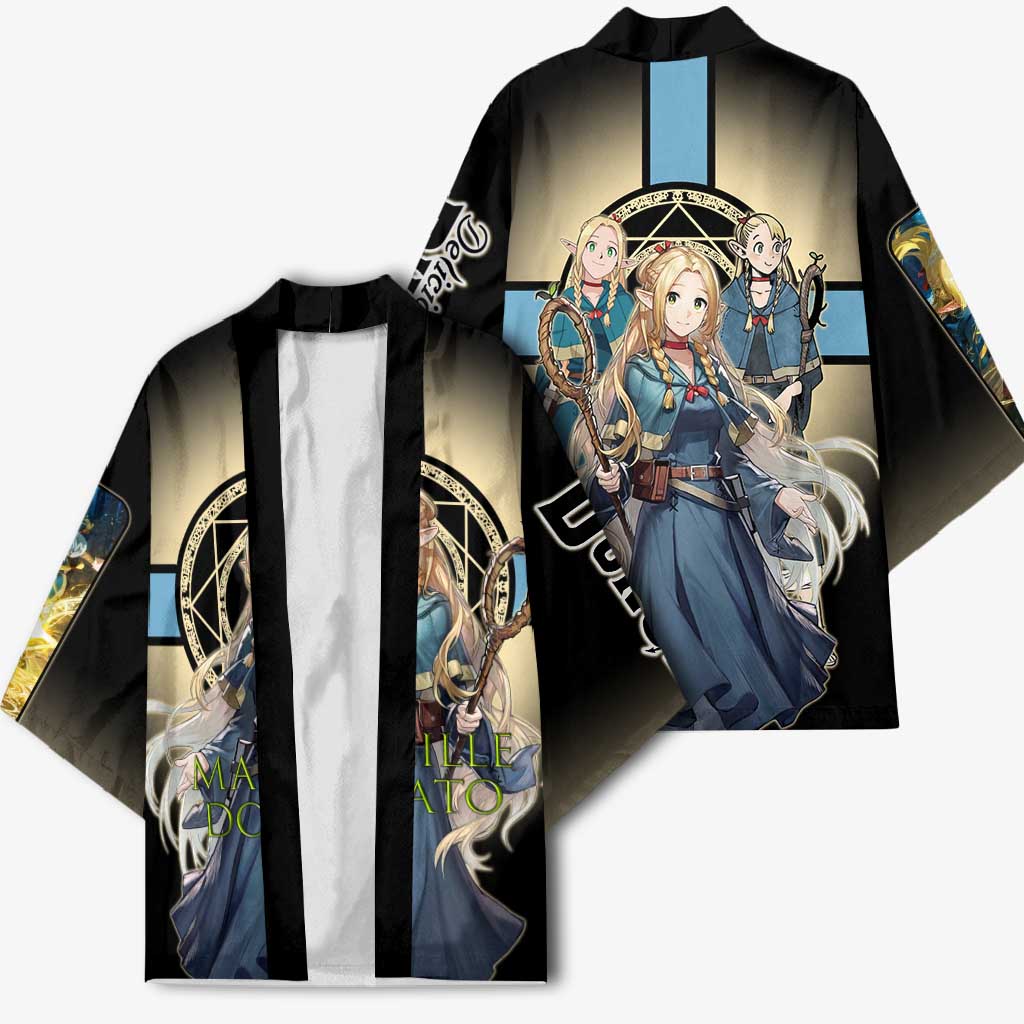 Marcille Donato Elf Mage Kimono Fantasy Anime Illustration Style