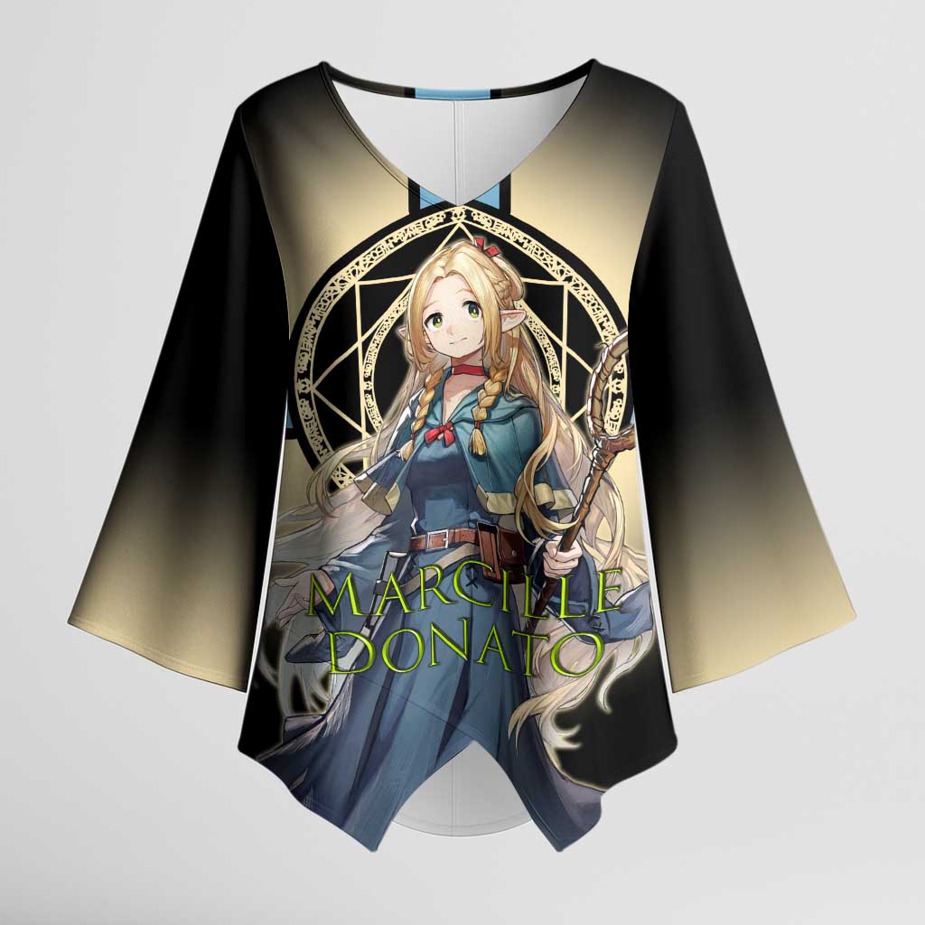 Marcille Donato Elf Mage Kimono Sleeve Blouse Fantasy Anime Illustration Style