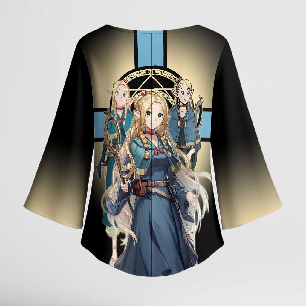 Marcille Donato Elf Mage Kimono Sleeve Blouse Fantasy Anime Illustration Style