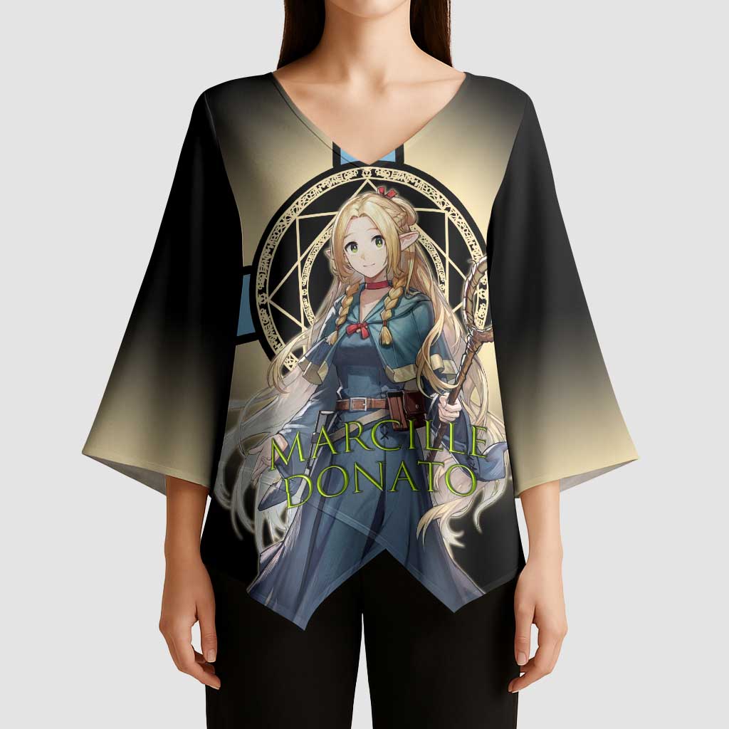 Marcille Donato Elf Mage Kimono Sleeve Blouse Fantasy Anime Illustration Style