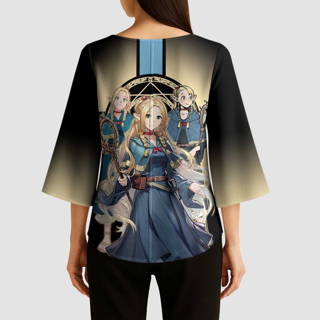 Marcille Donato Elf Mage Kimono Sleeve Blouse Fantasy Anime Illustration Style