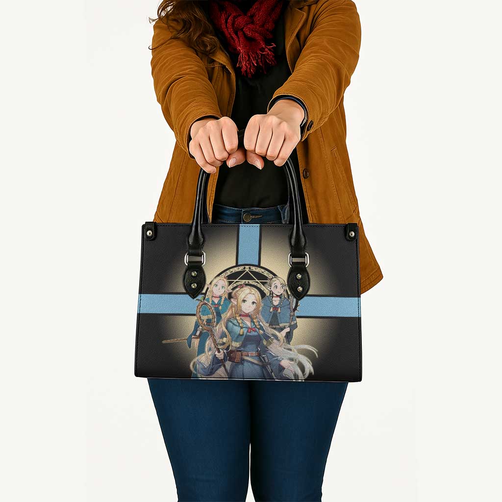Marcille Donato Elf Mage Leather Bag Fantasy Anime Illustration Style