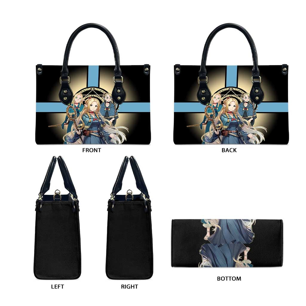 Marcille Donato Elf Mage Leather Bag Fantasy Anime Illustration Style