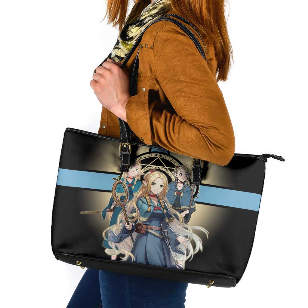 Marcille Donato Elf Mage Leather Tote Bag Fantasy Anime Illustration Style