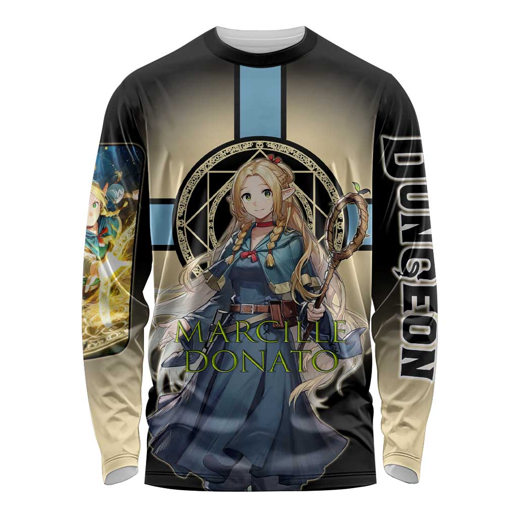 Marcille Donato Elf Mage Long Sleeve Shirt Fantasy Anime Illustration Style