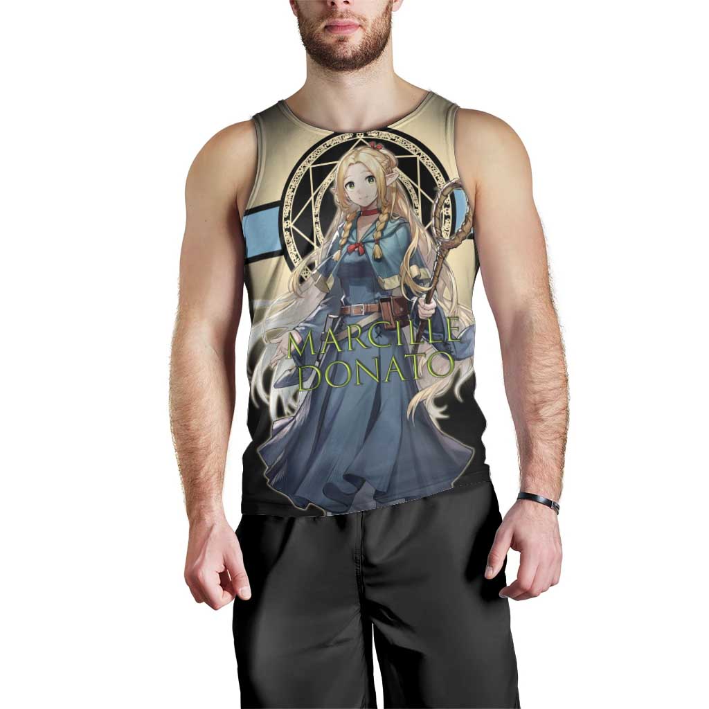 Marcille Donato Elf Mage Men Tank Top Fantasy Anime Illustration Style