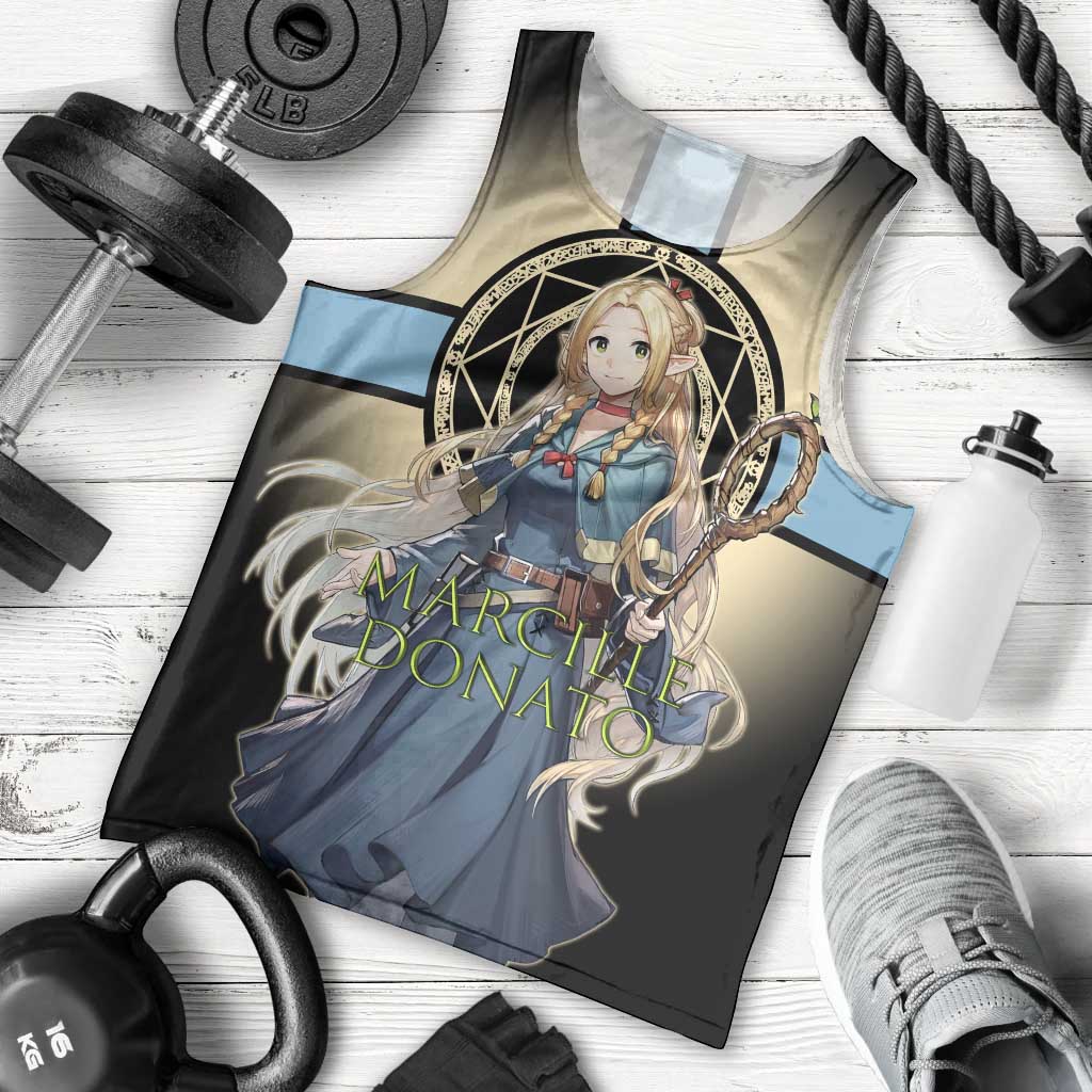 Marcille Donato Elf Mage Men Tank Top Fantasy Anime Illustration Style