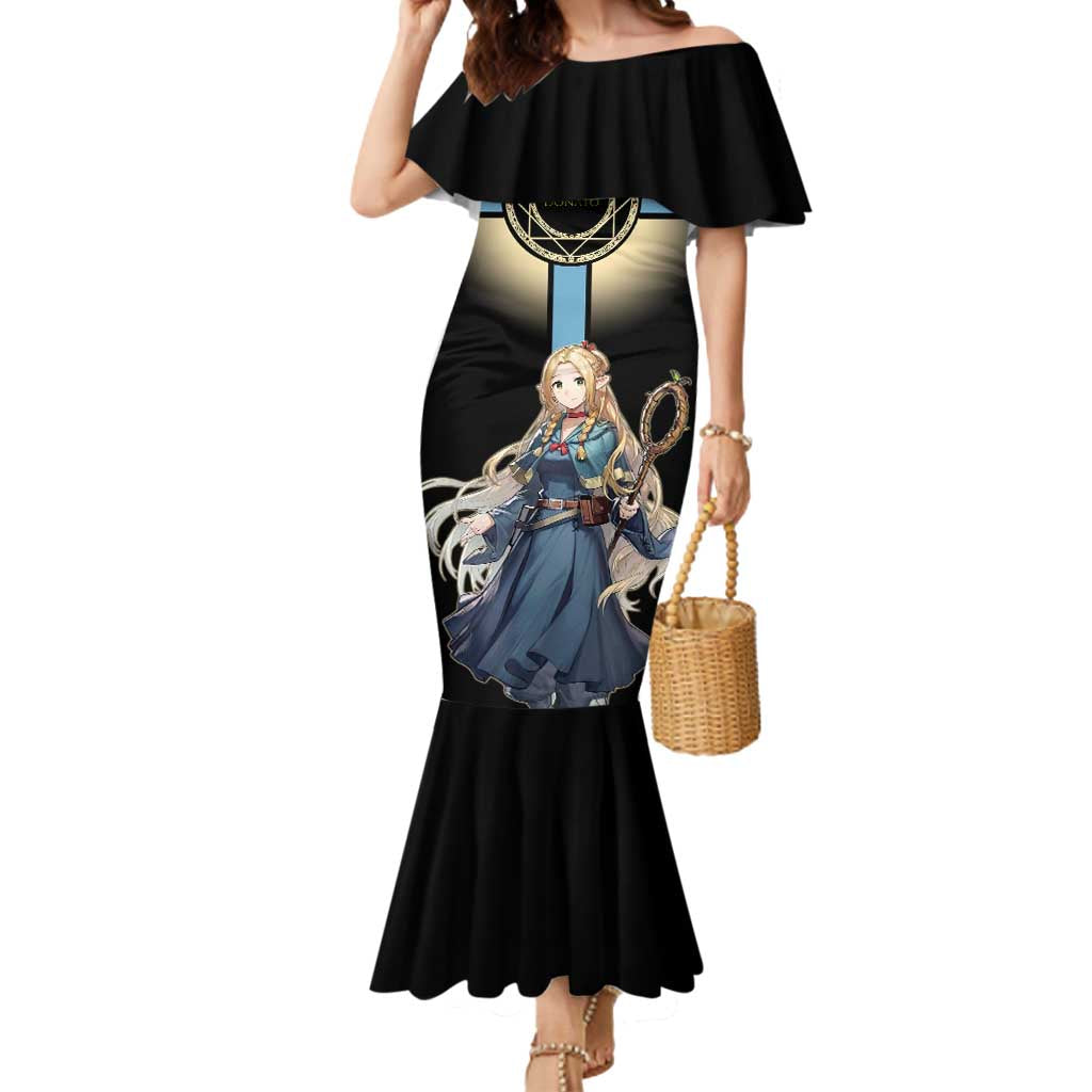Marcille Donato Elf Mage Mermaid Dress Fantasy Anime Illustration Style