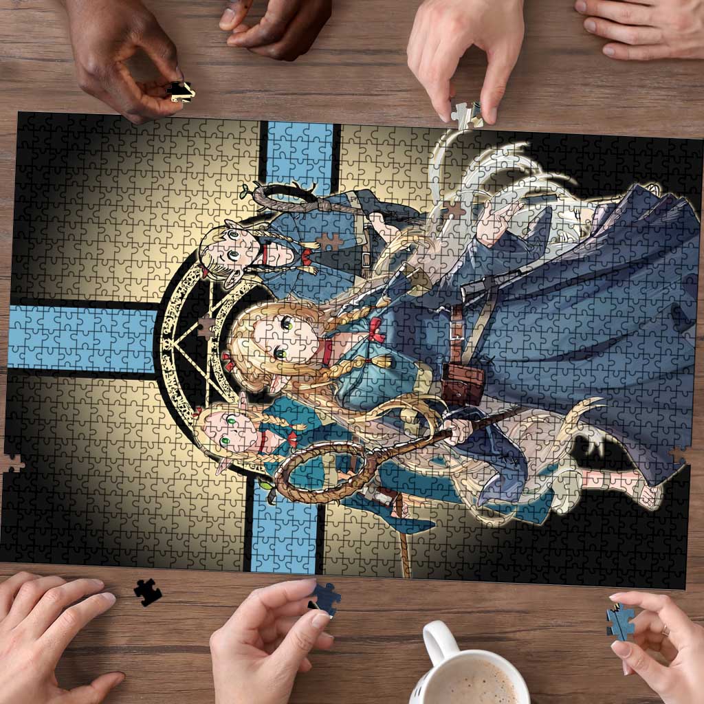Marcille Donato Elf Mage Puzzle Fantasy Anime Illustration Style