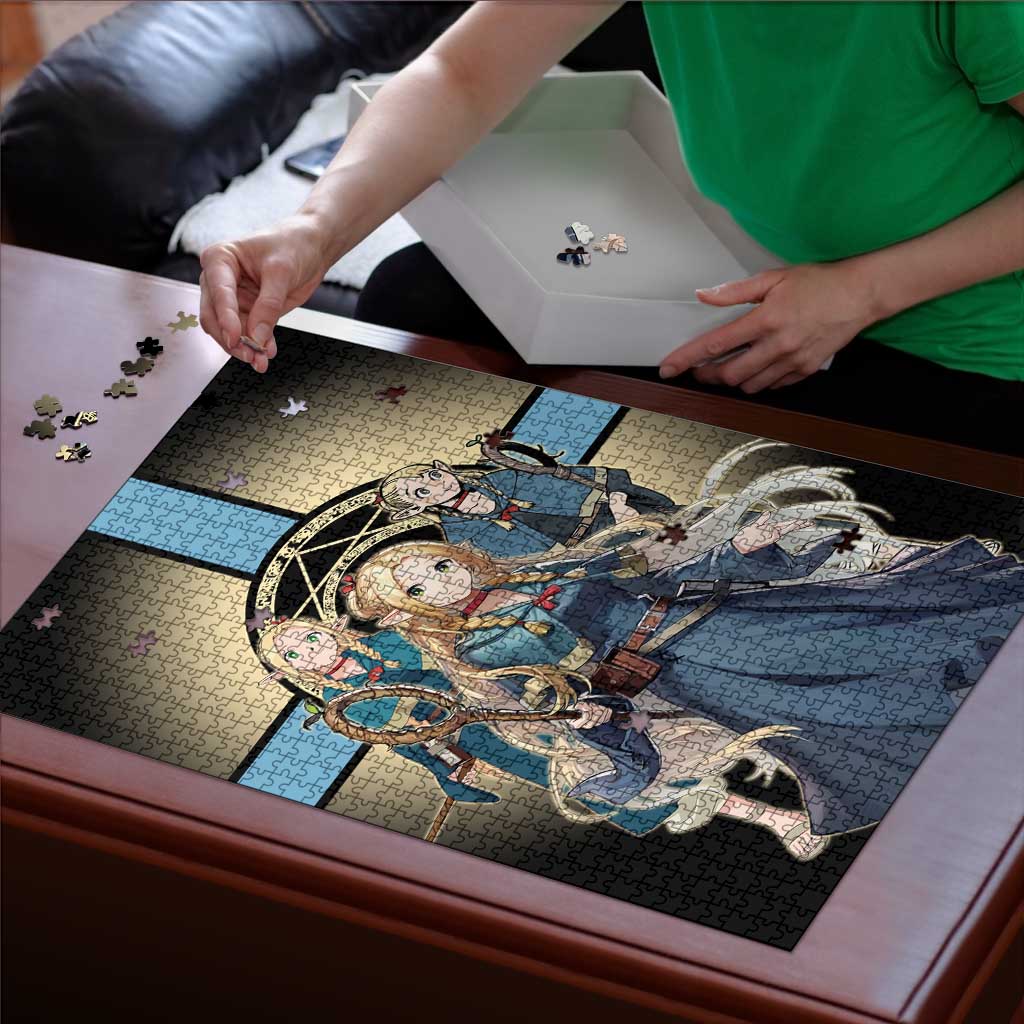 Marcille Donato Elf Mage Puzzle Fantasy Anime Illustration Style