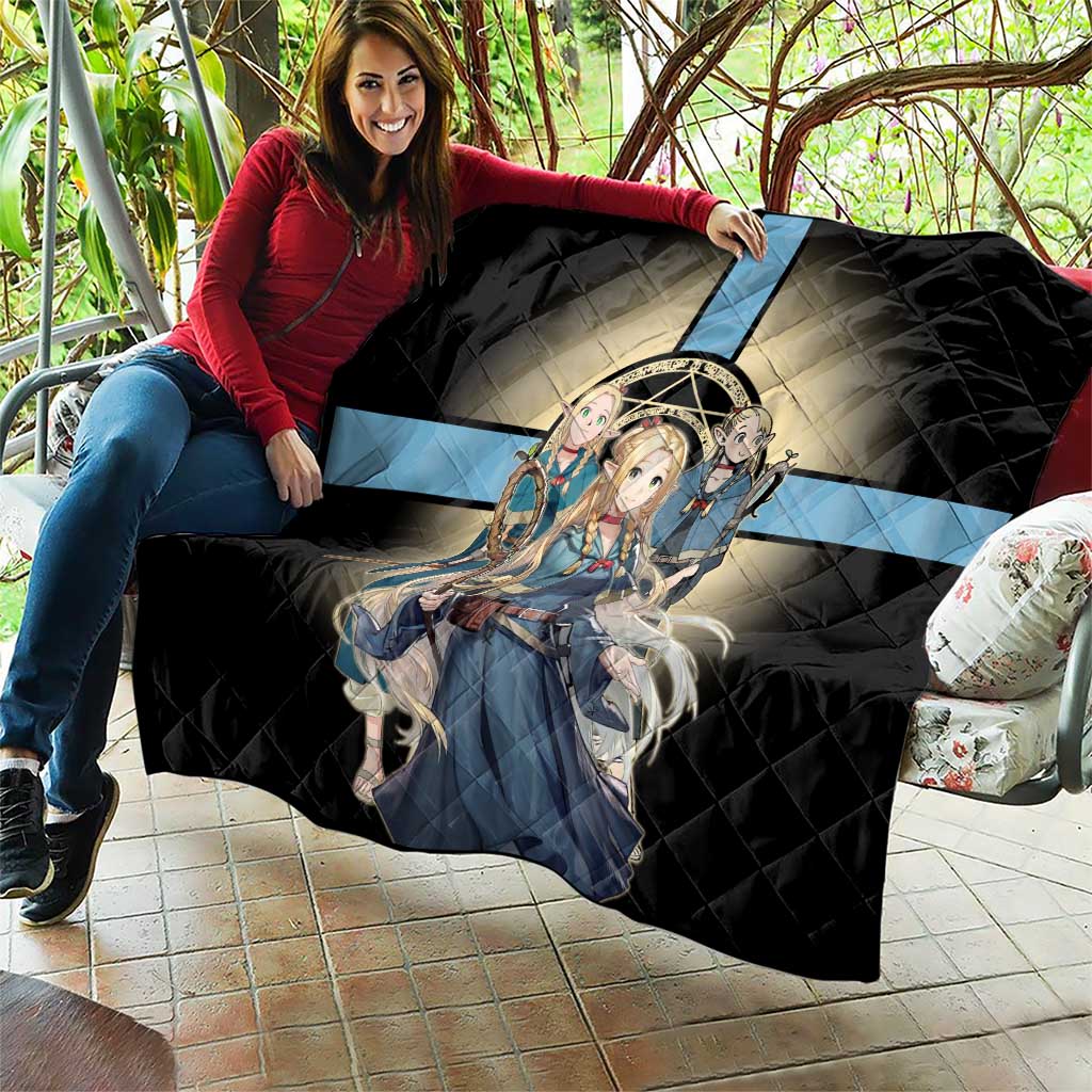 Marcille Donato Elf Mage Quilt Fantasy Anime Illustration Style