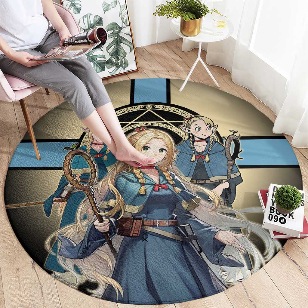 Marcille Donato Elf Mage Round Carpet Fantasy Anime Illustration Style