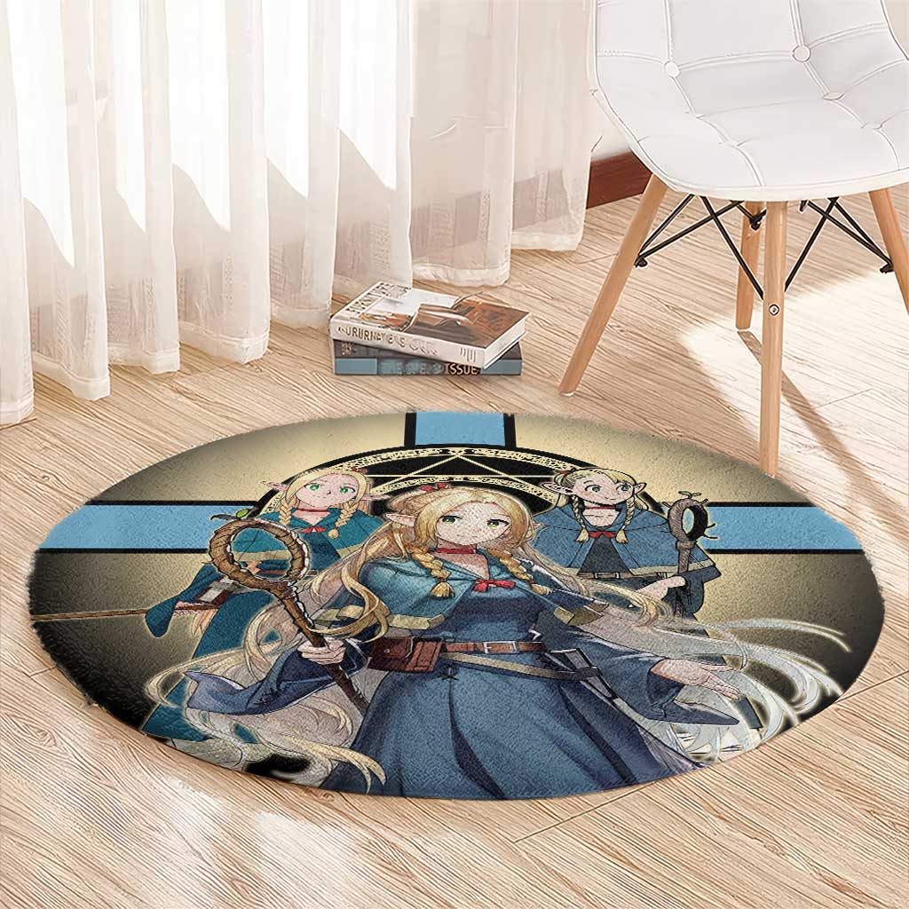 Marcille Donato Elf Mage Round Carpet Fantasy Anime Illustration Style
