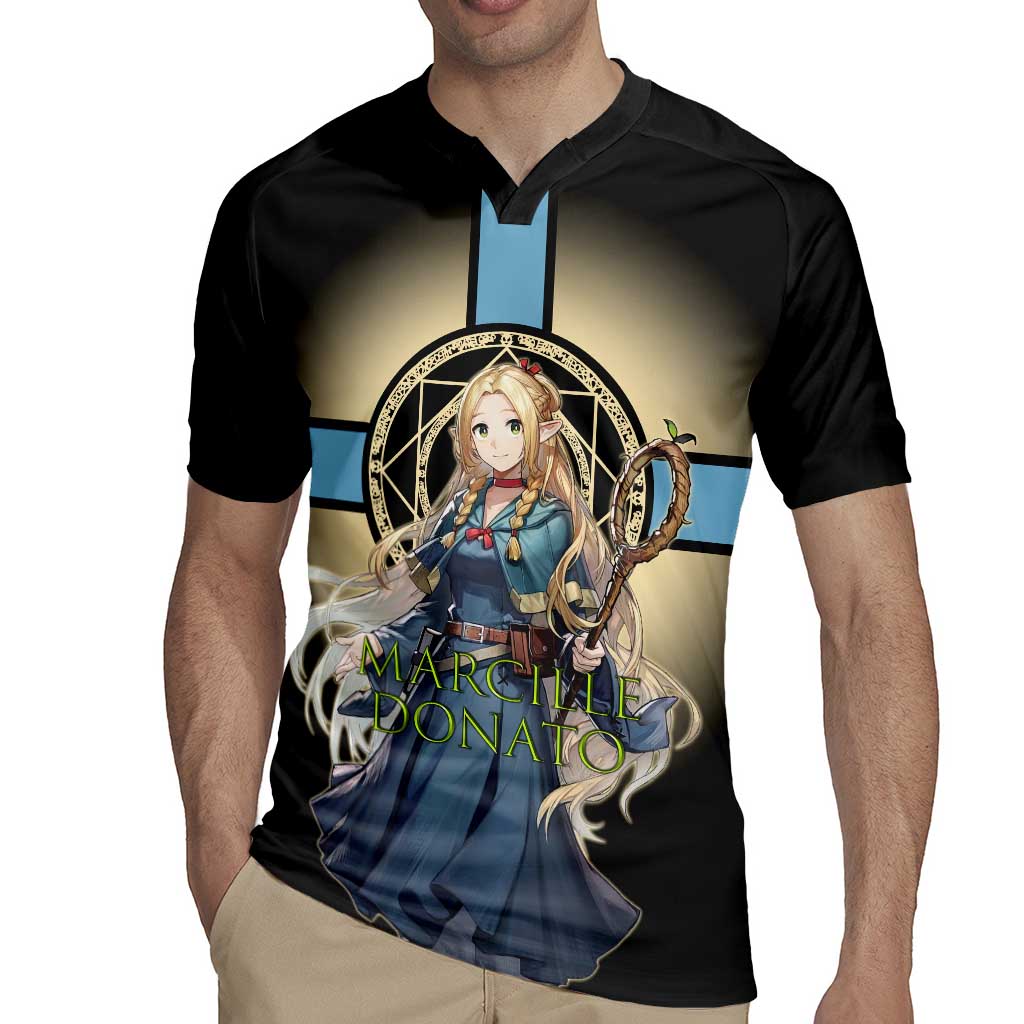 Marcille Donato Elf Mage Rugby Jersey Fantasy Anime Illustration Style