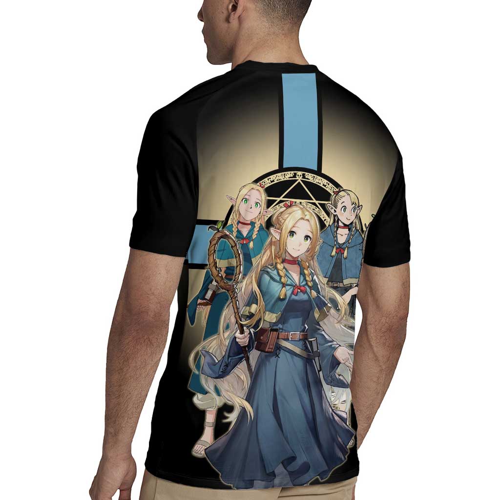 Marcille Donato Elf Mage Rugby Jersey Fantasy Anime Illustration Style