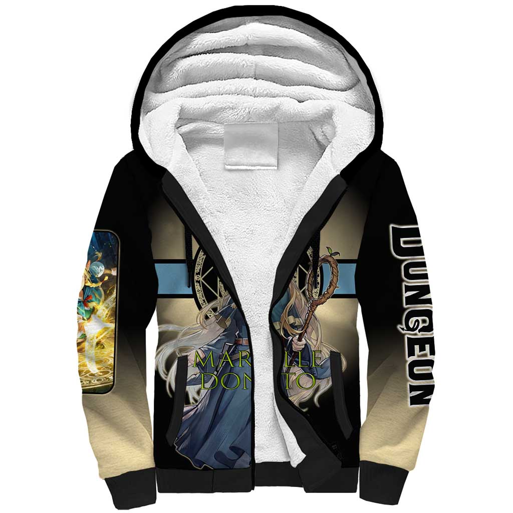 Marcille Donato Elf Mage Sherpa Hoodie Fantasy Anime Illustration Style