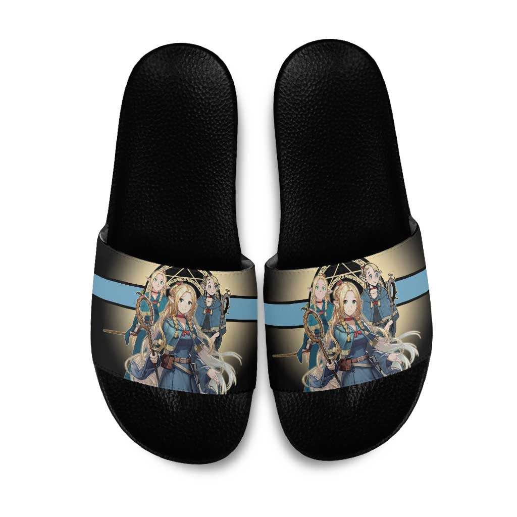 Marcille Donato Elf Mage Slide Sandals Fantasy Anime Illustration Style