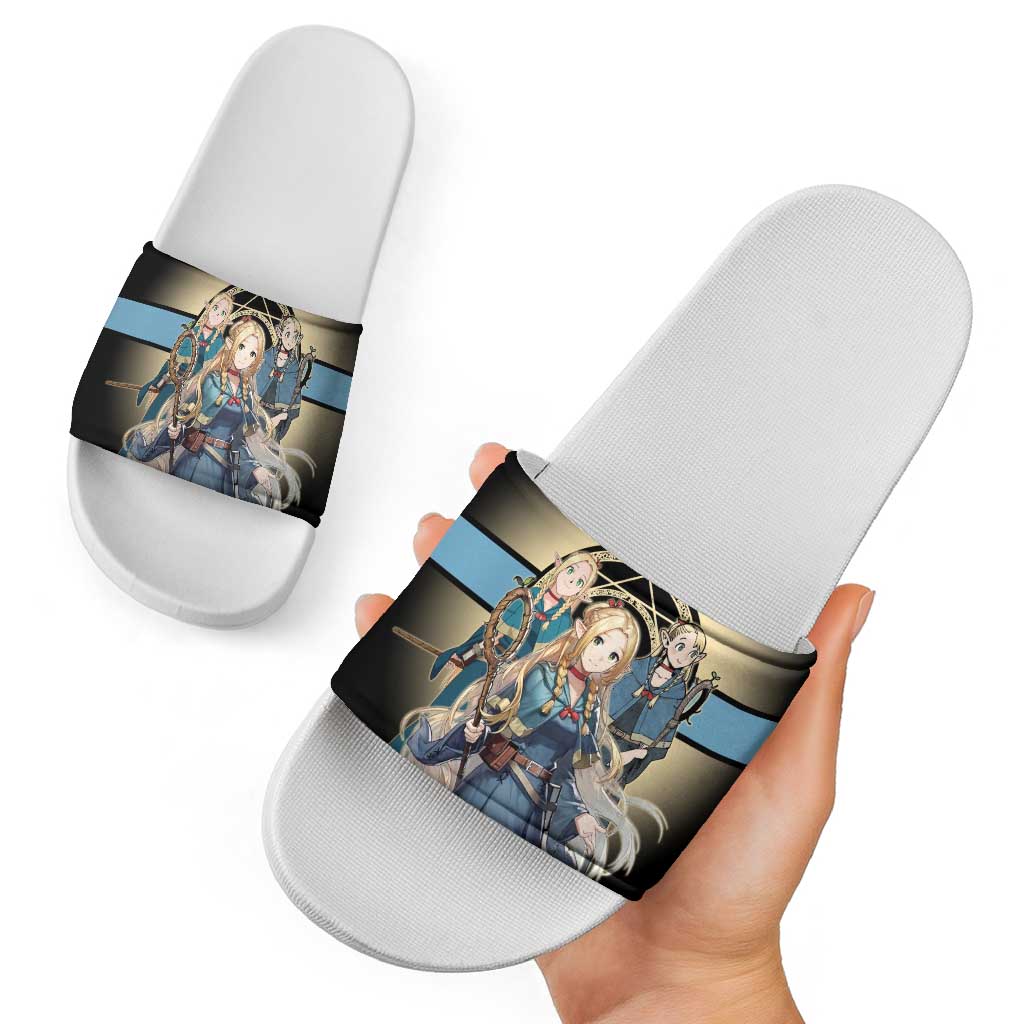 Marcille Donato Elf Mage Slide Sandals Fantasy Anime Illustration Style