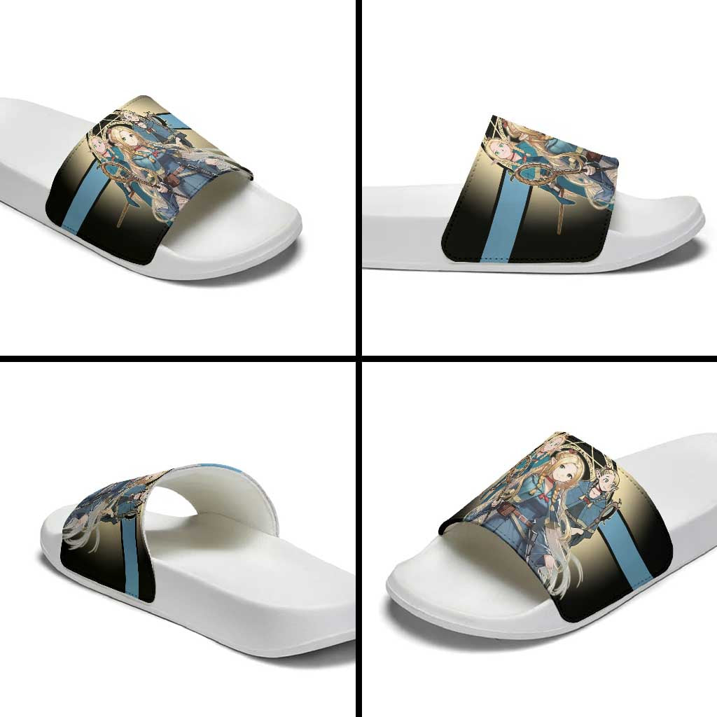Marcille Donato Elf Mage Slide Sandals Fantasy Anime Illustration Style