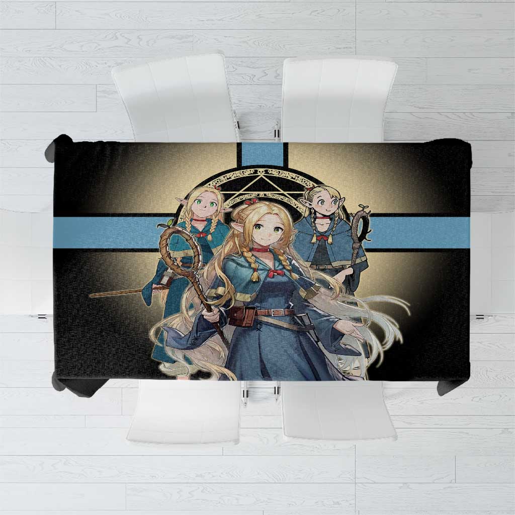 Marcille Donato Elf Mage Tablecloth Fantasy Anime Illustration Style