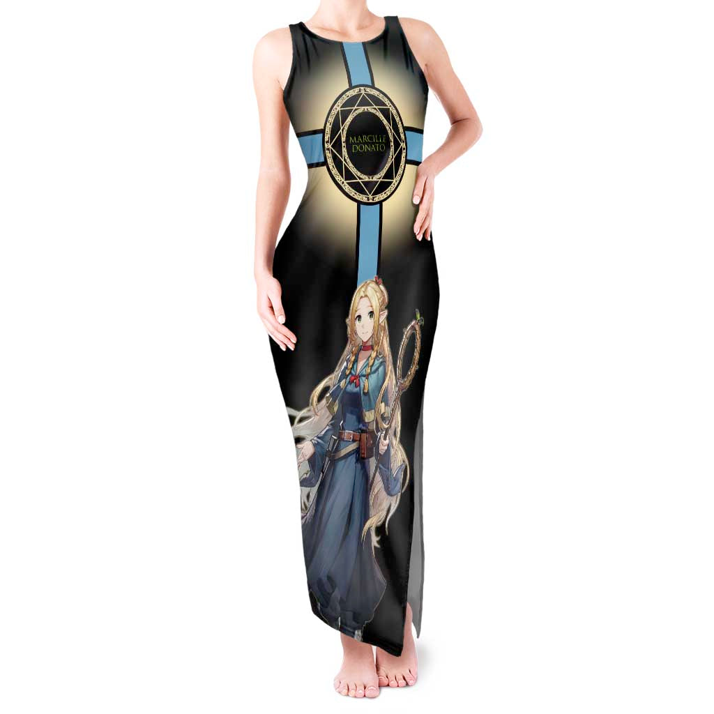 Marcille Donato Elf Mage Tank Maxi Dress Fantasy Anime Illustration Style