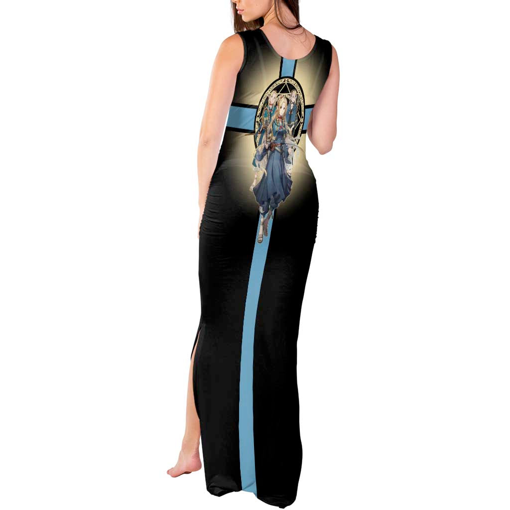 Marcille Donato Elf Mage Tank Maxi Dress Fantasy Anime Illustration Style
