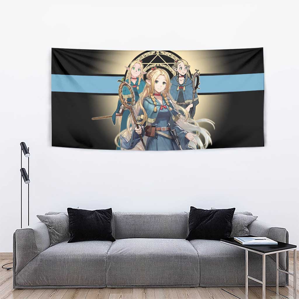 Marcille Donato Elf Mage Tapestry Fantasy Anime Illustration Style