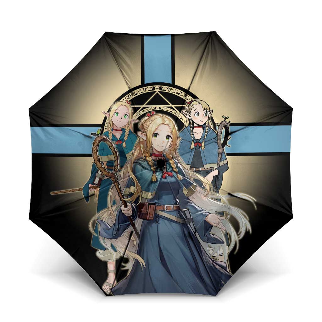 Marcille Donato Elf Mage Umbrella Fantasy Anime Illustration Style