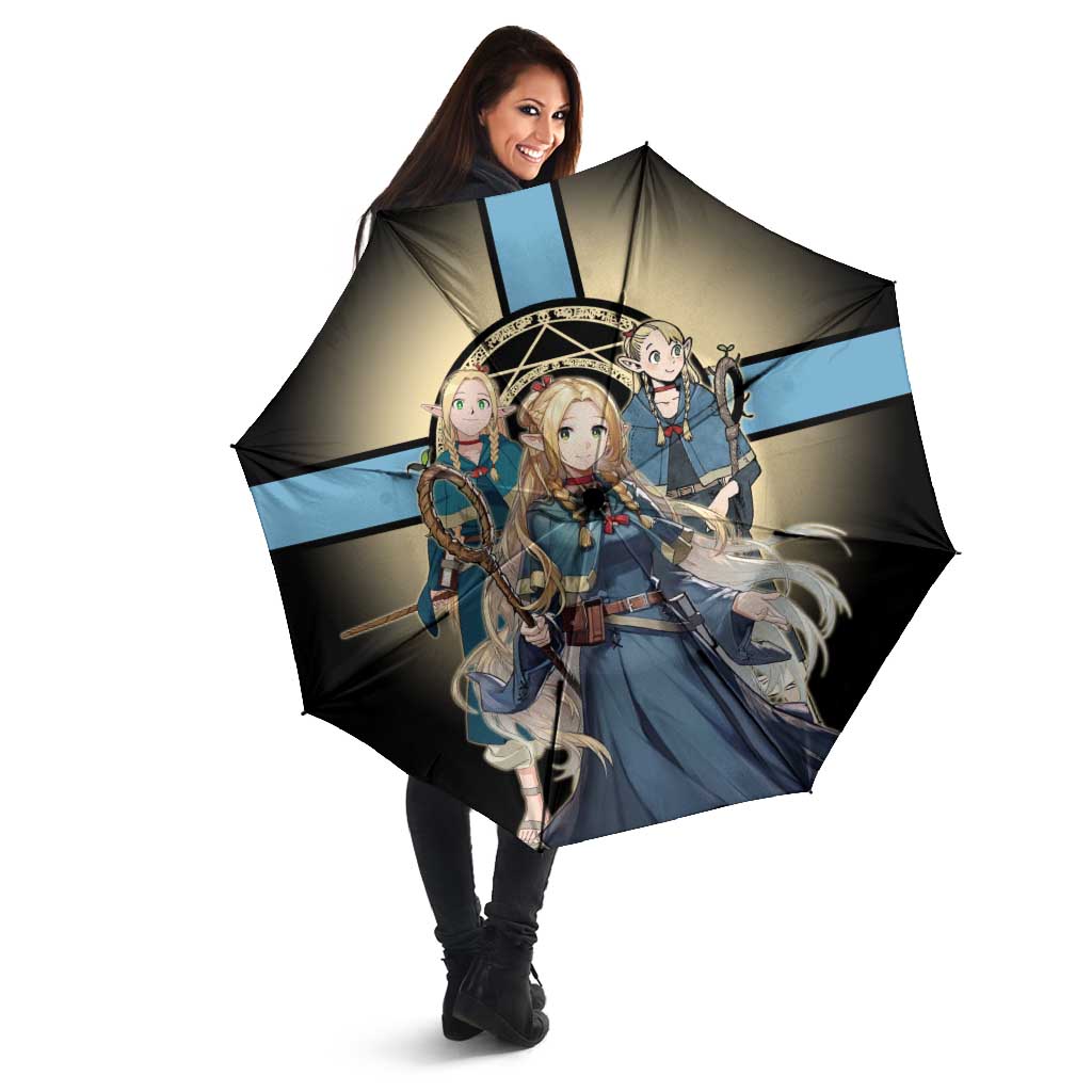 Marcille Donato Elf Mage Umbrella Fantasy Anime Illustration Style