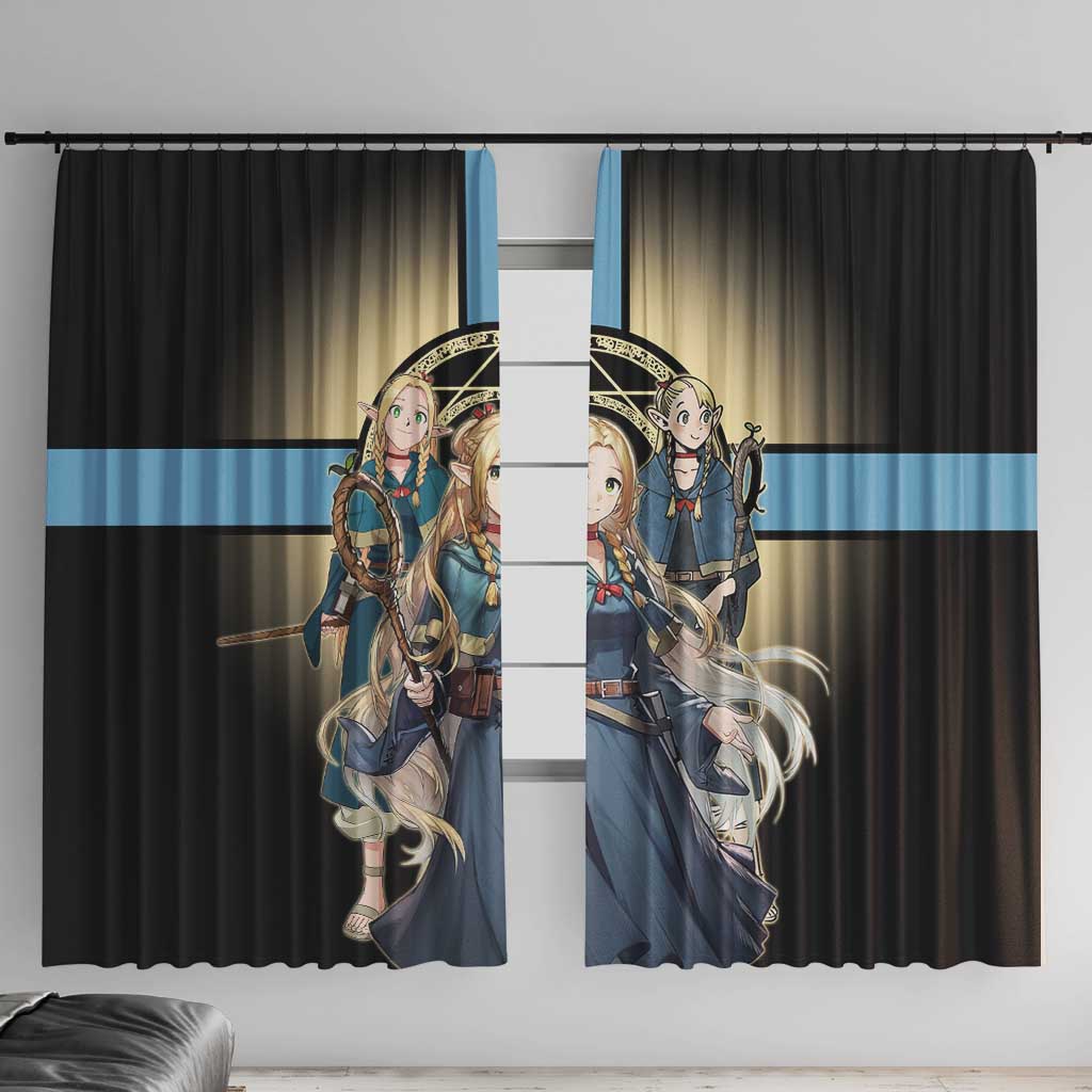 Marcille Donato Elf Mage Window Curtain Fantasy Anime Illustration Style