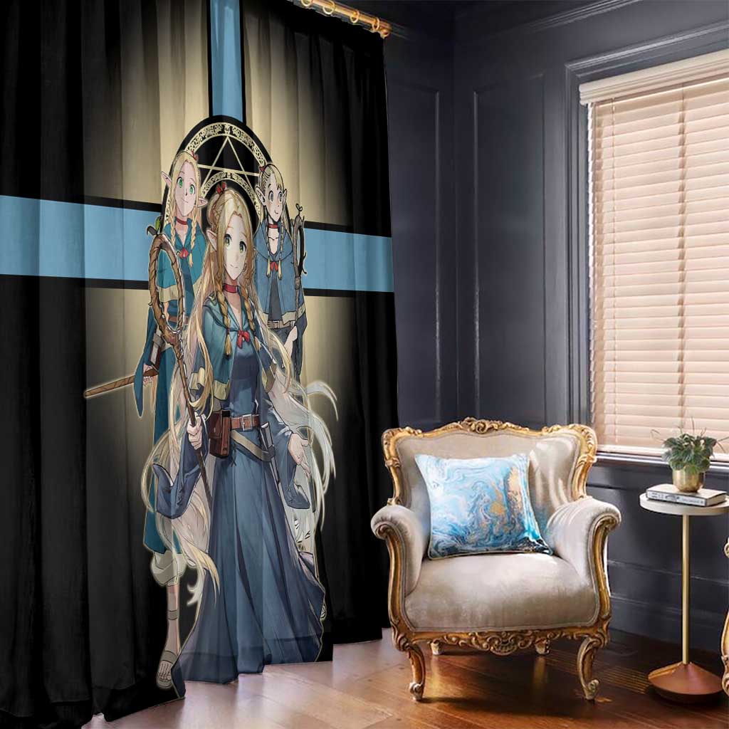 Marcille Donato Elf Mage Window Curtain Fantasy Anime Illustration Style