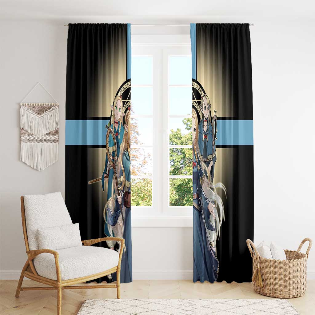 Marcille Donato Elf Mage Window Curtain Fantasy Anime Illustration Style