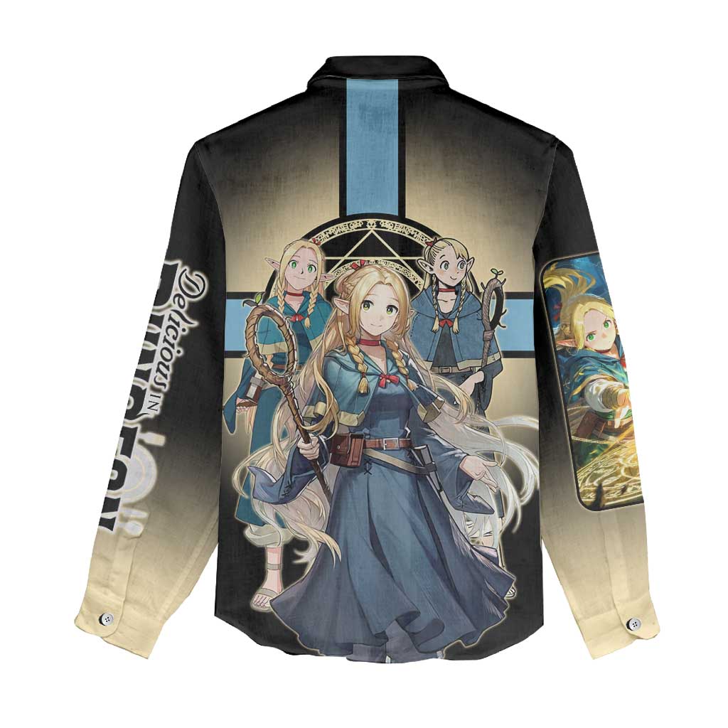 Marcille Donato Elf Mage Women Casual Shirt Fantasy Anime Illustration Style