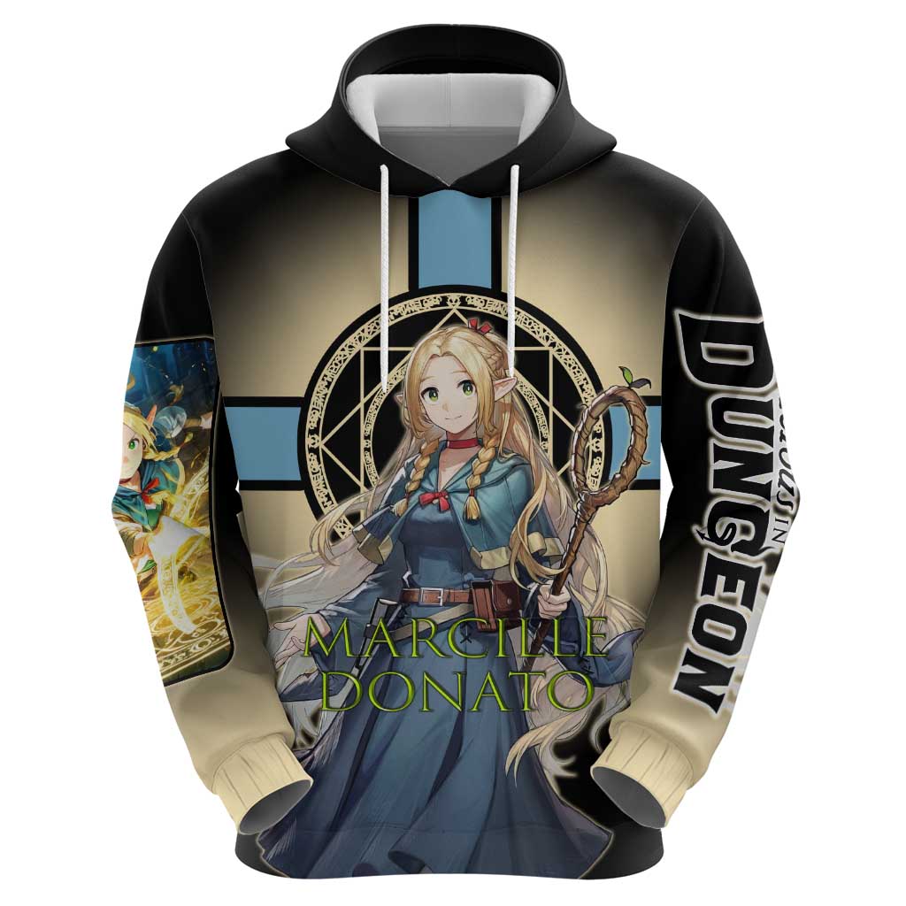 Marcille Donato Elf Mage Zip Hoodie Fantasy Anime Illustration Style