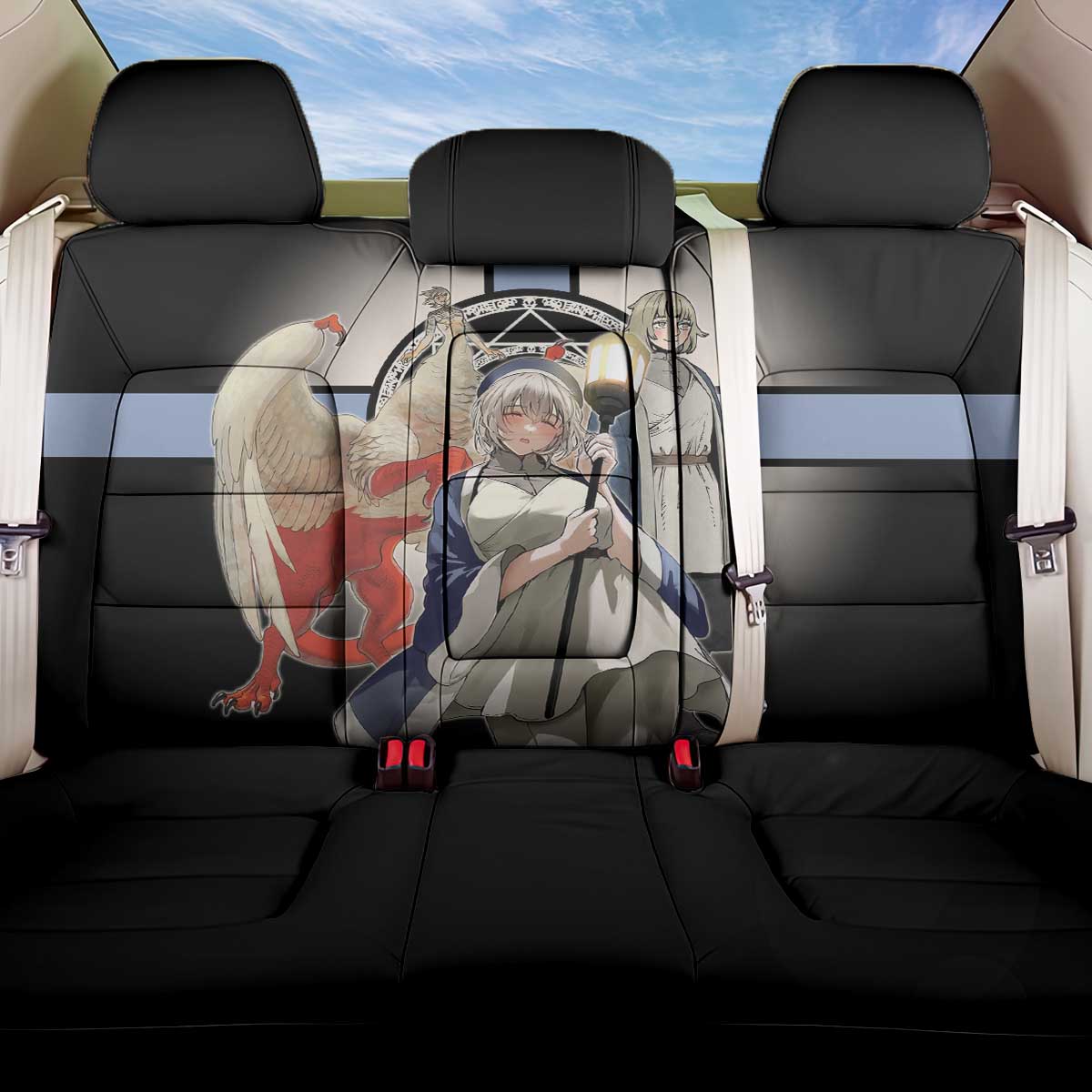 Falin Touden Lightbearer Back Car Seat Cover Fantasy Anime Illustration Style