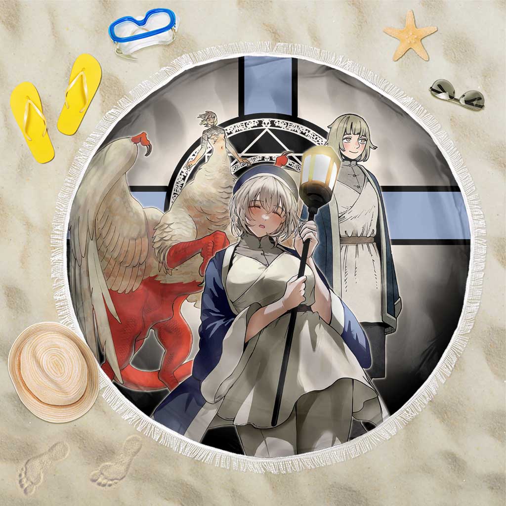 Falin Touden Lightbearer Beach Blanket Fantasy Anime Illustration Style