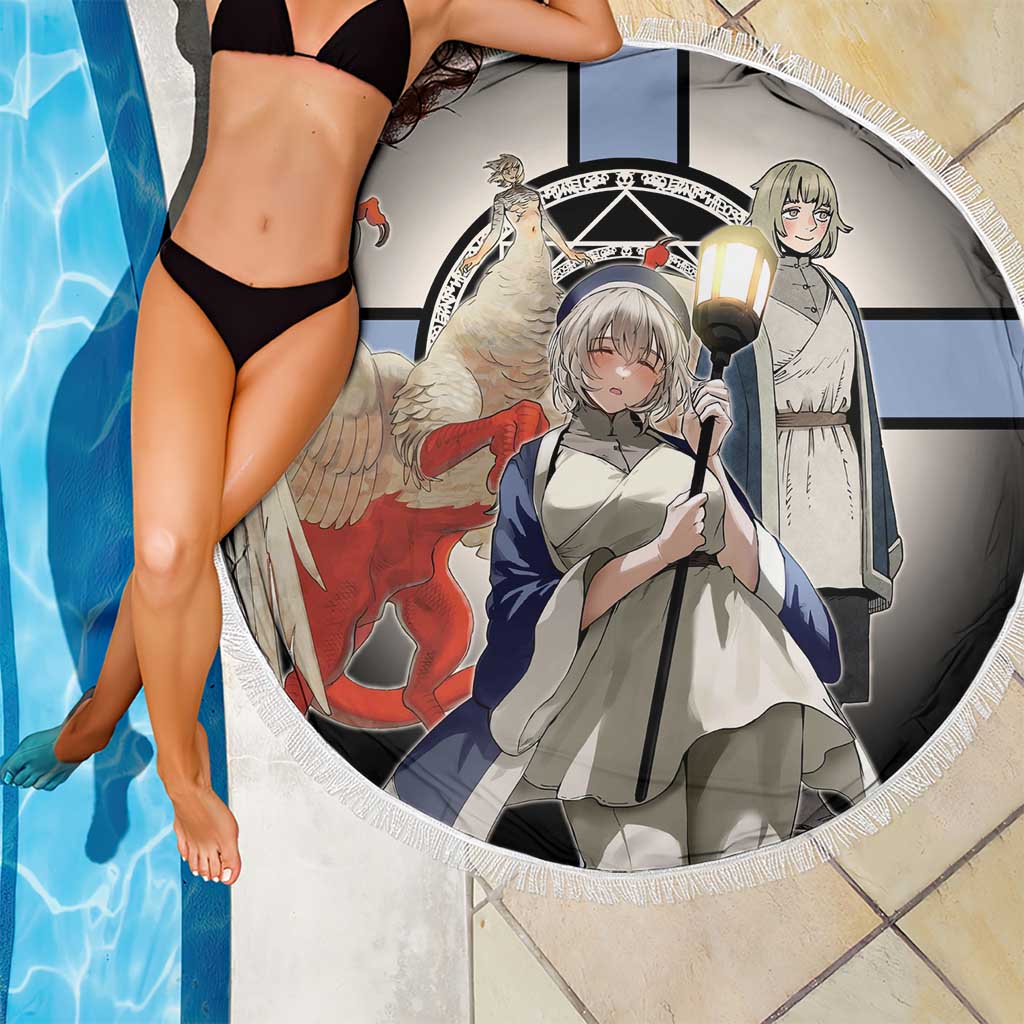 Falin Touden Lightbearer Beach Blanket Fantasy Anime Illustration Style