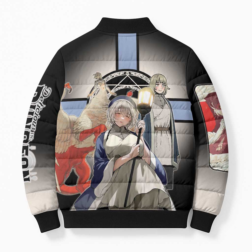 Falin Touden Lightbearer Bomber Puffer Jacket Fantasy Anime Illustration Style